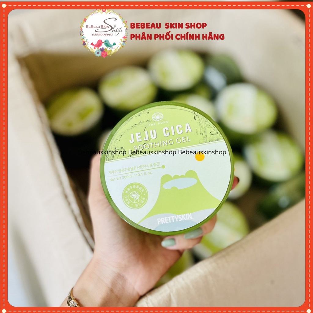 Gel Dưỡng Đa Năng Rau Má Jeju Cica Soothing Gel Pretty Skin 300g