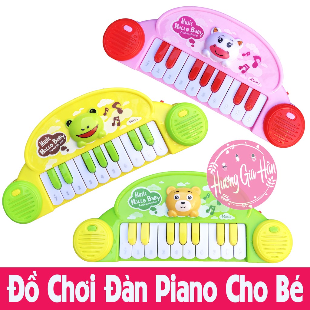 Đồ Chơi Đàn Piano Màu Xanh Hồng Vàng Cho Bé