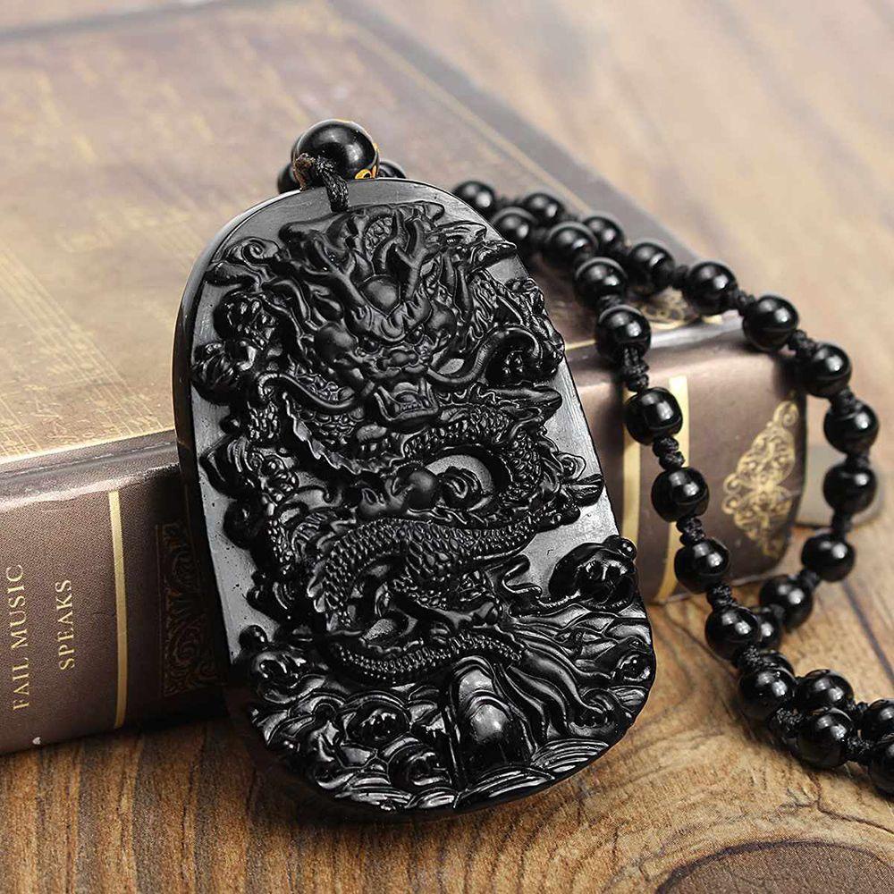 Vòng cổ Chuỗi Hạt Màu Đen Thời Trang Cho Nam Và Nữ|Vòng Tay Chuỗi Hạt Đá Obsidian Tự Nhiên Cao Cấp