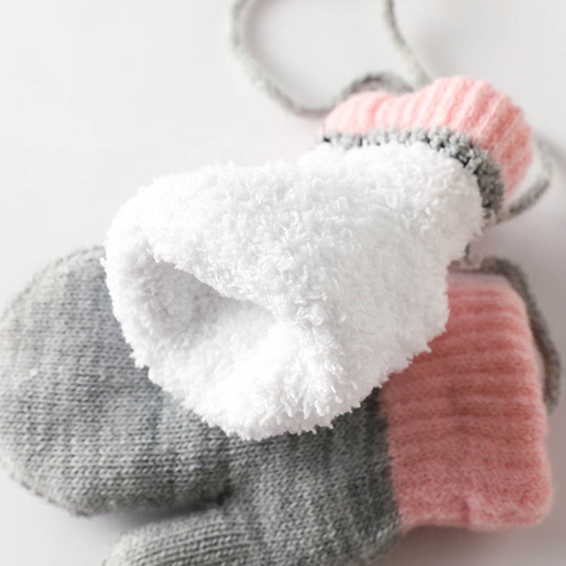 Găng Tay Len Mềm Mại Hình Động Vật Đáng Yêu Cho Bé