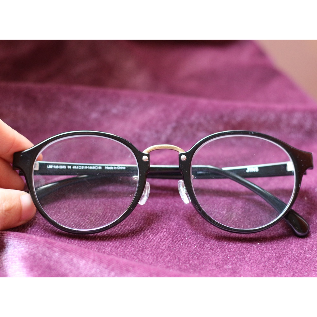 Mắt Kính Gọng Kính Mèo Tròn JINS Second Hand Nhật Bản Chính Hãng - JP017