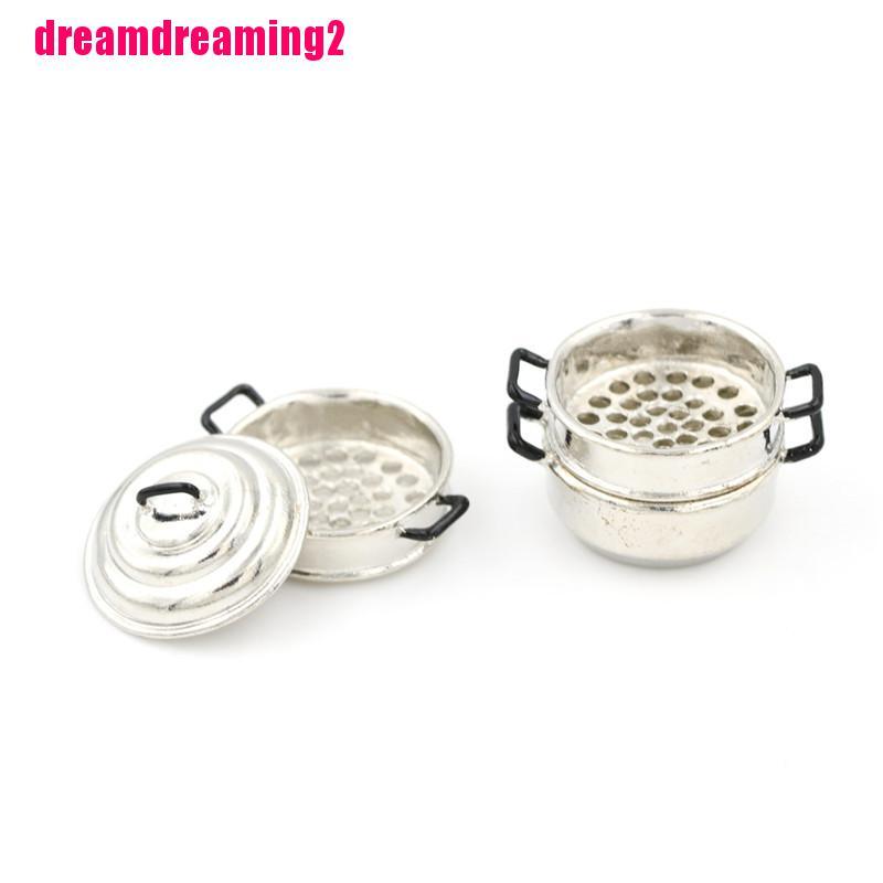 Mô Hình Nồi Hấp 3 Tầng Trang Trí Nhà Búp Bê Tỉ Lệ 1 / 12