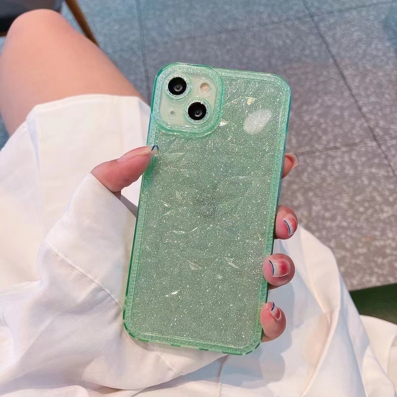 Ốp Điện Thoại Mềm Trong Suốt Chống Sốc Họa Tiết Kim Cương Cho iPhone 11 12 13 Pro Max XS X XR 7 8 plus