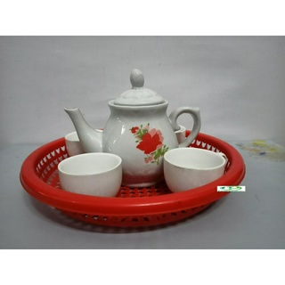 Bình trà sứ trắng - ch - 500ml