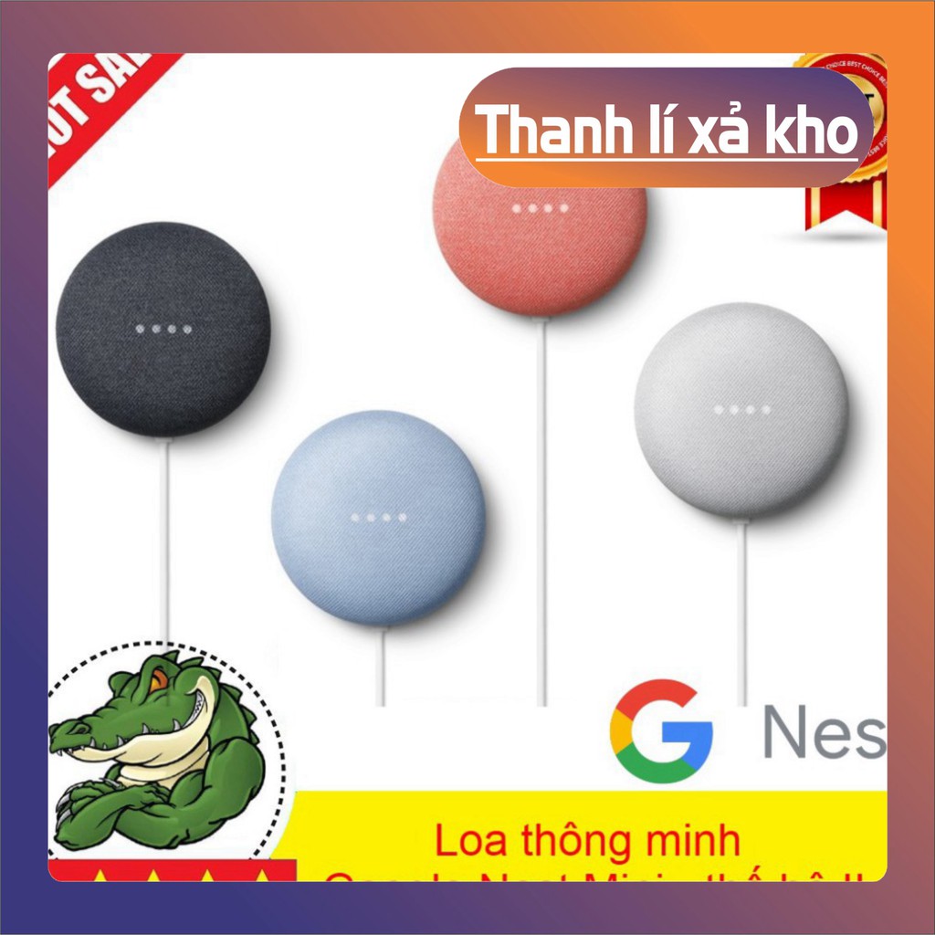 XẢ KHO THANH LÝ Loa thông minh Google Nest Mini - Thế hệ 2 - NEW 100% -  tích hợp trợ lý ảo, chính hãng, nguyên seal. XẢ