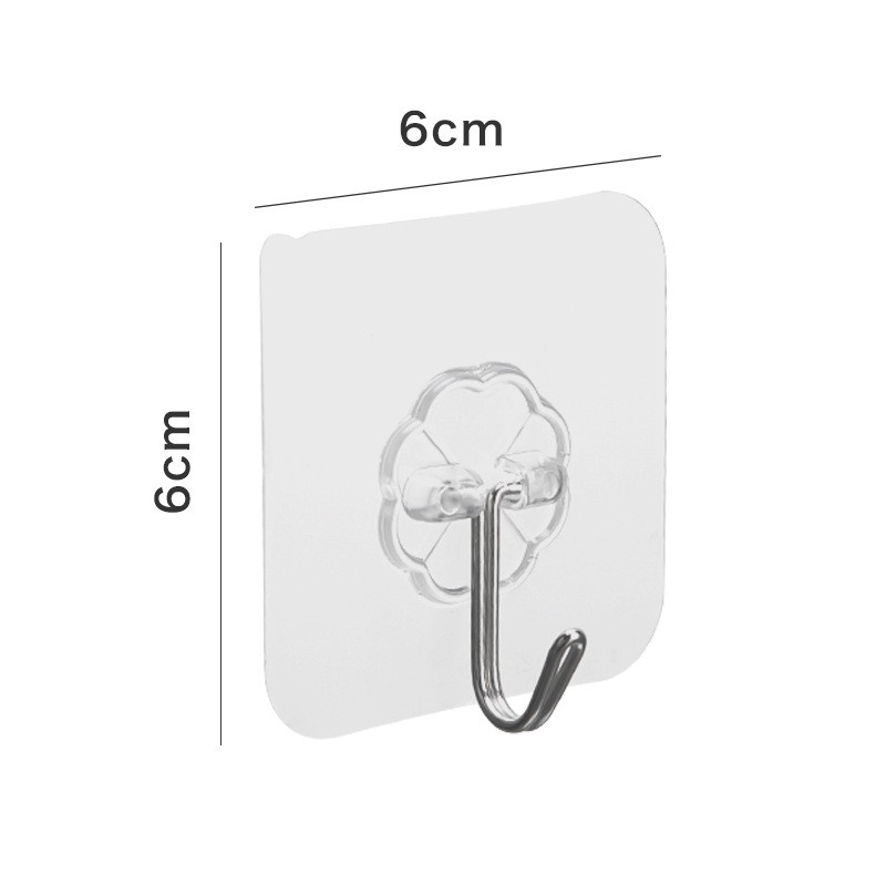 Móc Dán Tường Trong Suốt Chịu Lực Treo Đồ Dùng Quần Áo