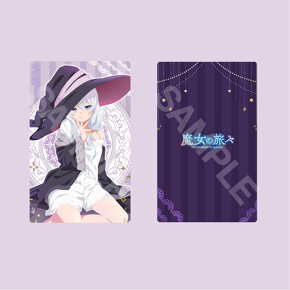 Ảnh card bo góc in hình HÀNH TRÌNH CỦA ELAINA Majo No Tabitabi thẻ bo viền 5*8cm