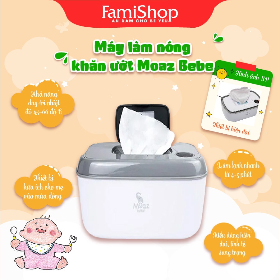 FamiShop THIẾT BỊ LÀM NÓNG KHĂN ƯỚT MOAZ BÉBÉ MB008