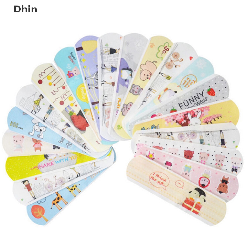 [Dhin] Bộ 50 Băng Cá Nhân Hoạt Hình Nhiều Họa Tiết Khác Nhau Dành Cho Trẻ Em