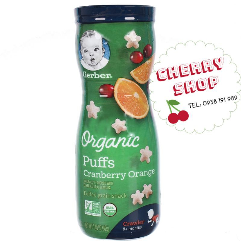 Bánh Ăn Dặm Gerber Organic Puff