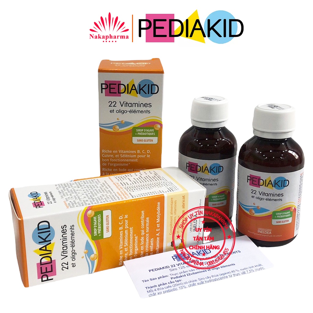 [KÈM QUÀ] Pediakid 22 Vitamines Et Oligo Éléments – Bổ sung vitamin và khoáng chất cho bé – Nhập khẩu từ Pháp