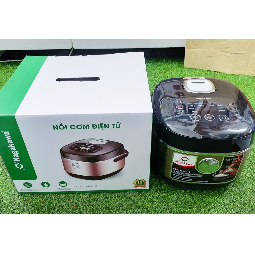 Nồi cơm điện tử Nagakawa NAG-0123, 1.5L, lòng niêu, mâm nhiệt cong, BH chính hãng 12 tháng | BigBuy360 - bigbuy360.vn