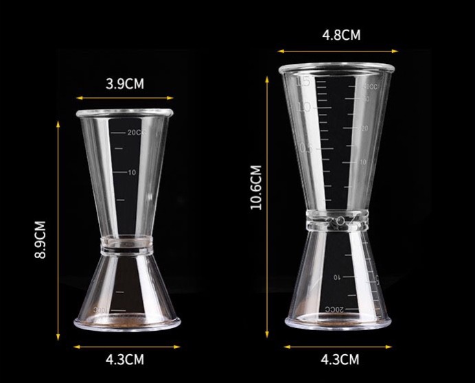 Jigger Pha Chế Nhựa PC [ 20cc & 40cc ]