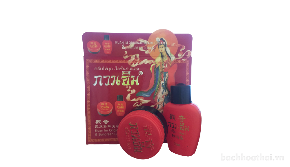 Set 2 in 1 kem sâm cô tiên và lotion chốnǥ nắng Kuan Im Thái Lan