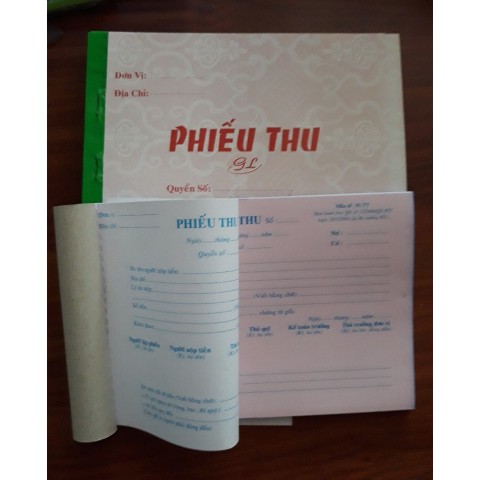 Phiếu thu/ phiếu chi 2 liên 50 bộ 13x19 - 100 tờ