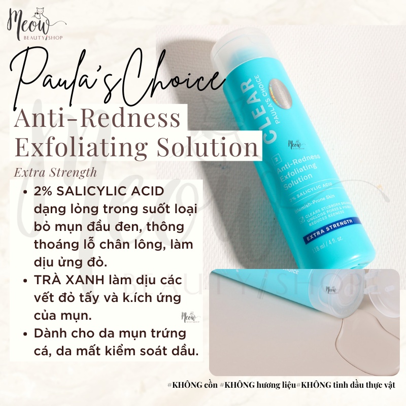 Dung dịch tẩy da chết Paula's Choice ngăn ngừa mụn Clear Extra Strength 30ml-118ml