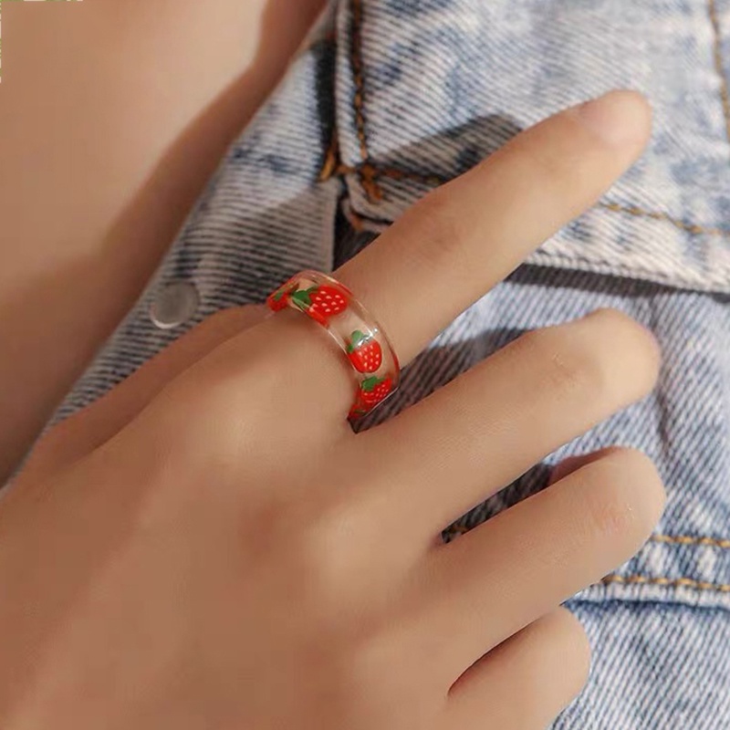 Nhẫn Acrylic Thời Trang Xinh Xắn Dành Cho Nữ