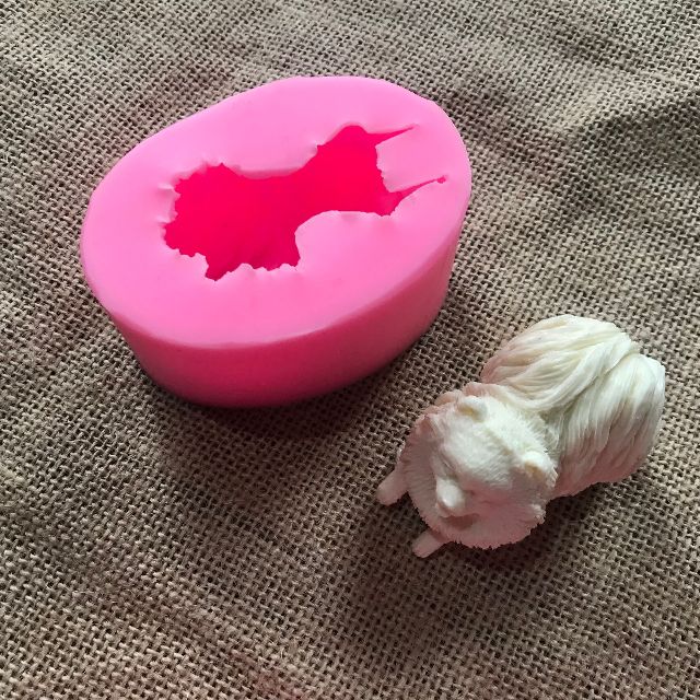 Khuôn silicon 4D 3 con chó Mã SG1301