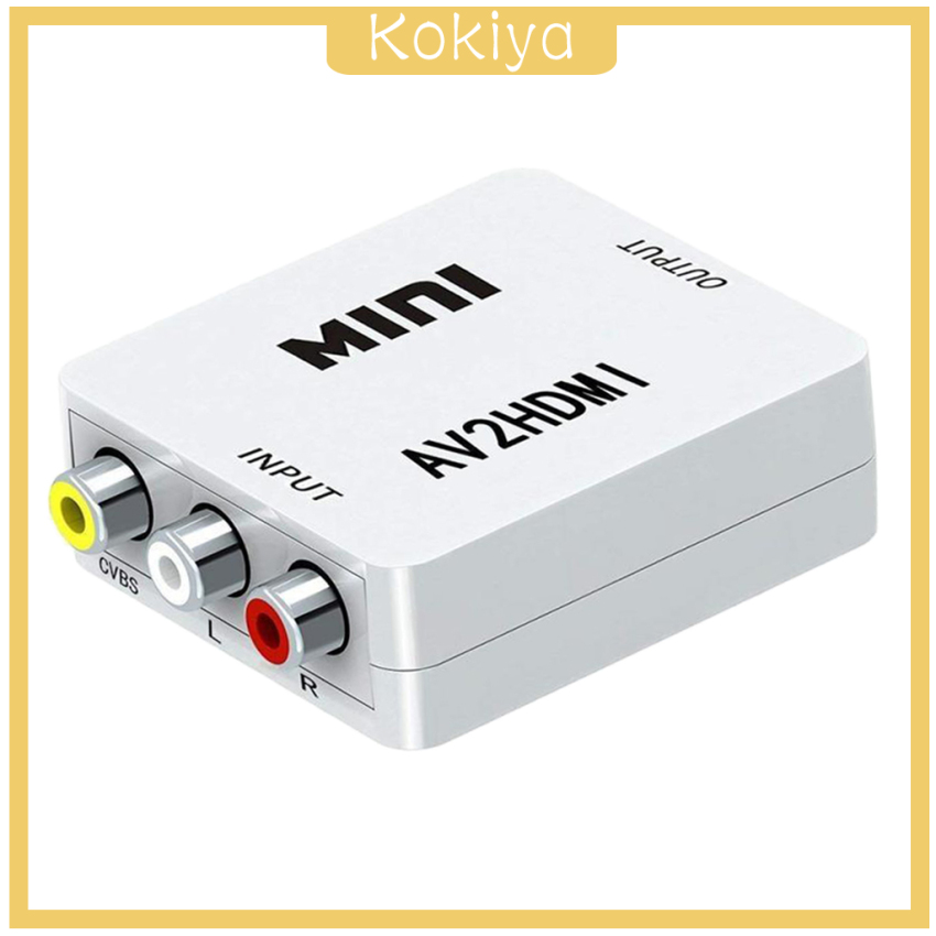 [KOKIYA]1080P CVBS to   Video Converter Box with USB Cable for HD TV Projector White