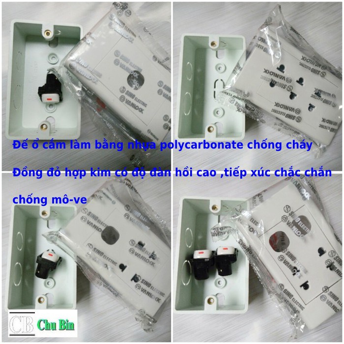 Ổ Điện Sino (Vanlock) Bộ Đế Âm