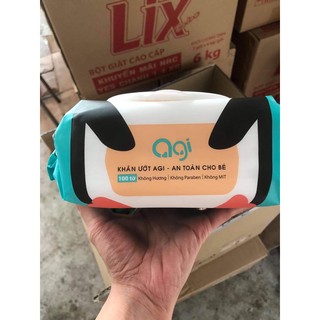 Khăn ướt agi 100 tờ không mùi (giao màu ngẫu nhiên)