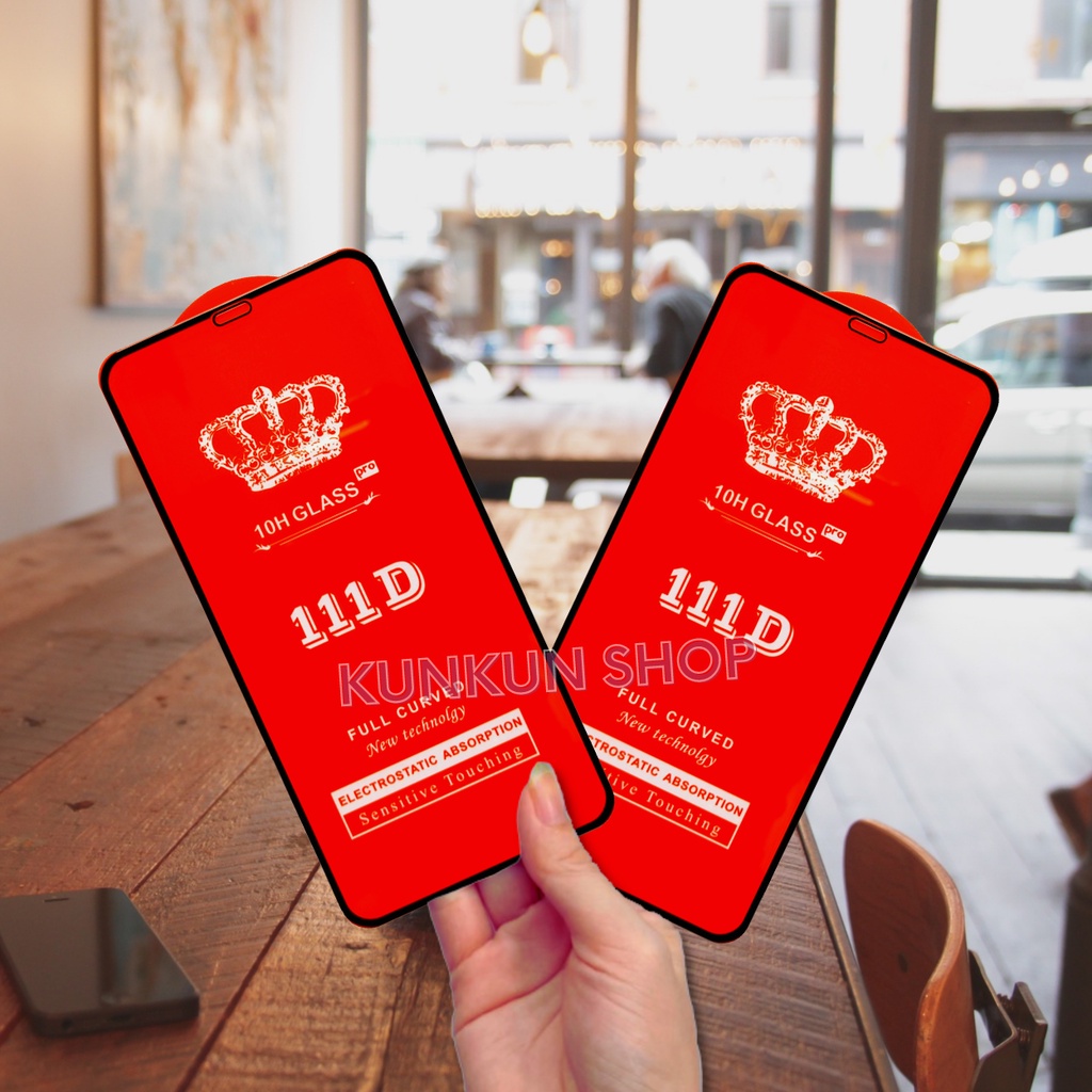 Kính Cường Lực Iphone 12 pro max 13 pro max 11 pro max x xr xs max 7 plus 8 plus 6 6s - Dán Full màn hình 111D