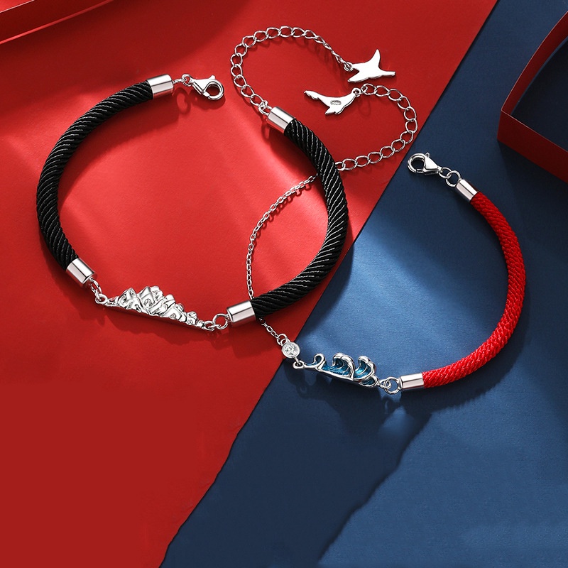 Cặp Vòng Tay Cặp Đôi Hình Ngọn Núi / Biển Thời Trang