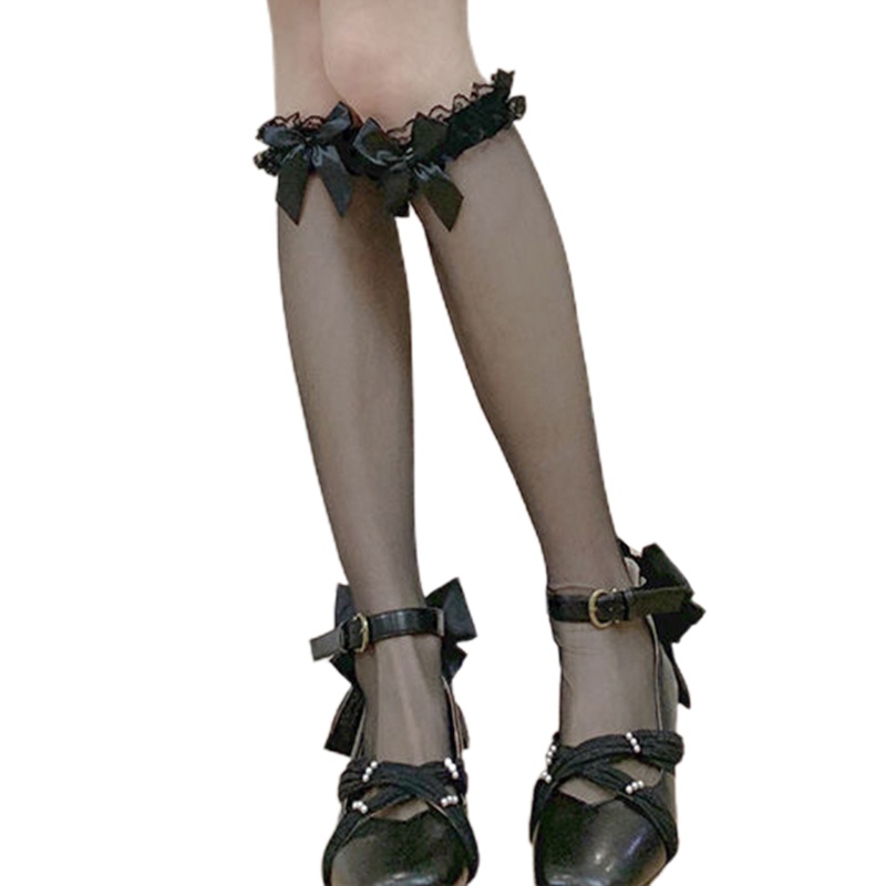 Xixi Vớ Cotton Mỏng Co Giãn Phối Ren Phong Cách Lolita Dành Cho Nữ