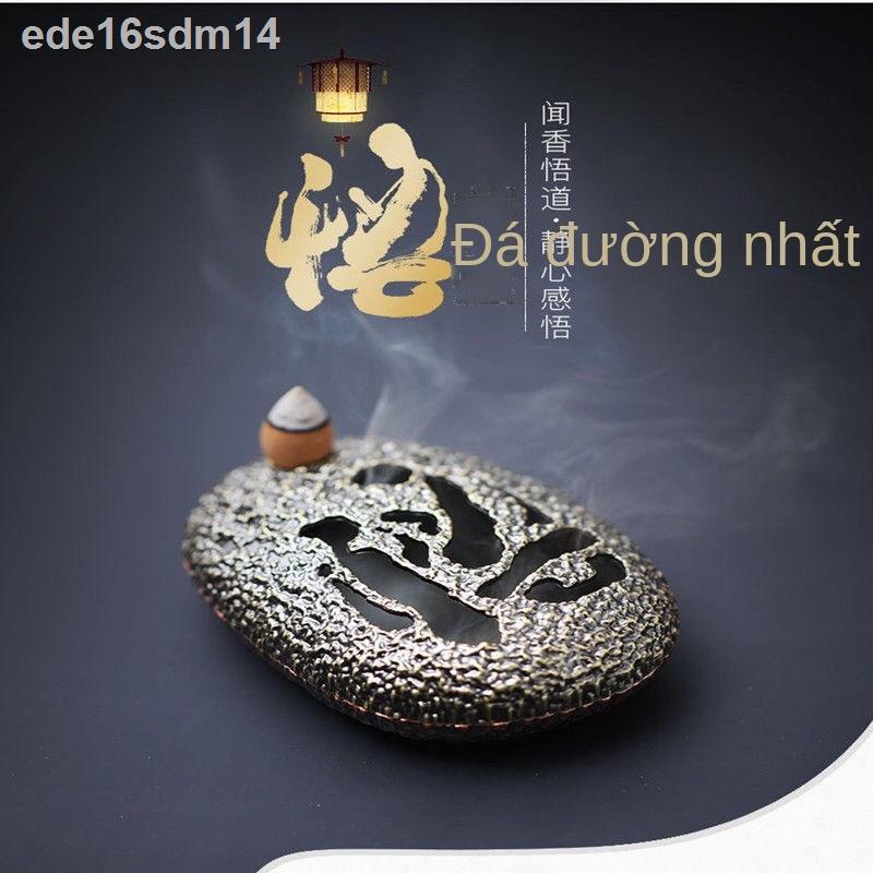 ✺☁Đĩa đá giác ngộ dòng chảy ngược sáng tạo hương lư đèn xông hộp trầm gỗ đàn nghi lễ trà đồ trang tr