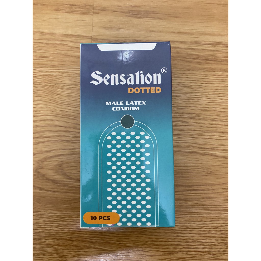 Hộp bao cao su gân gai Sensation Dotted - 10 chiếc