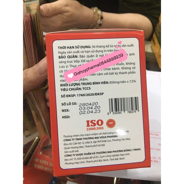 Viên uống bổ máu Femax bổ sung sắt và acid folic cho cơ thể hộp 100v