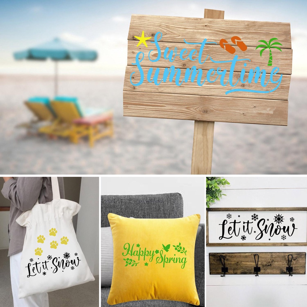FOREVER Bộ 27 Khuôn Chữ Bằng Gỗ Dùng Trang Trí