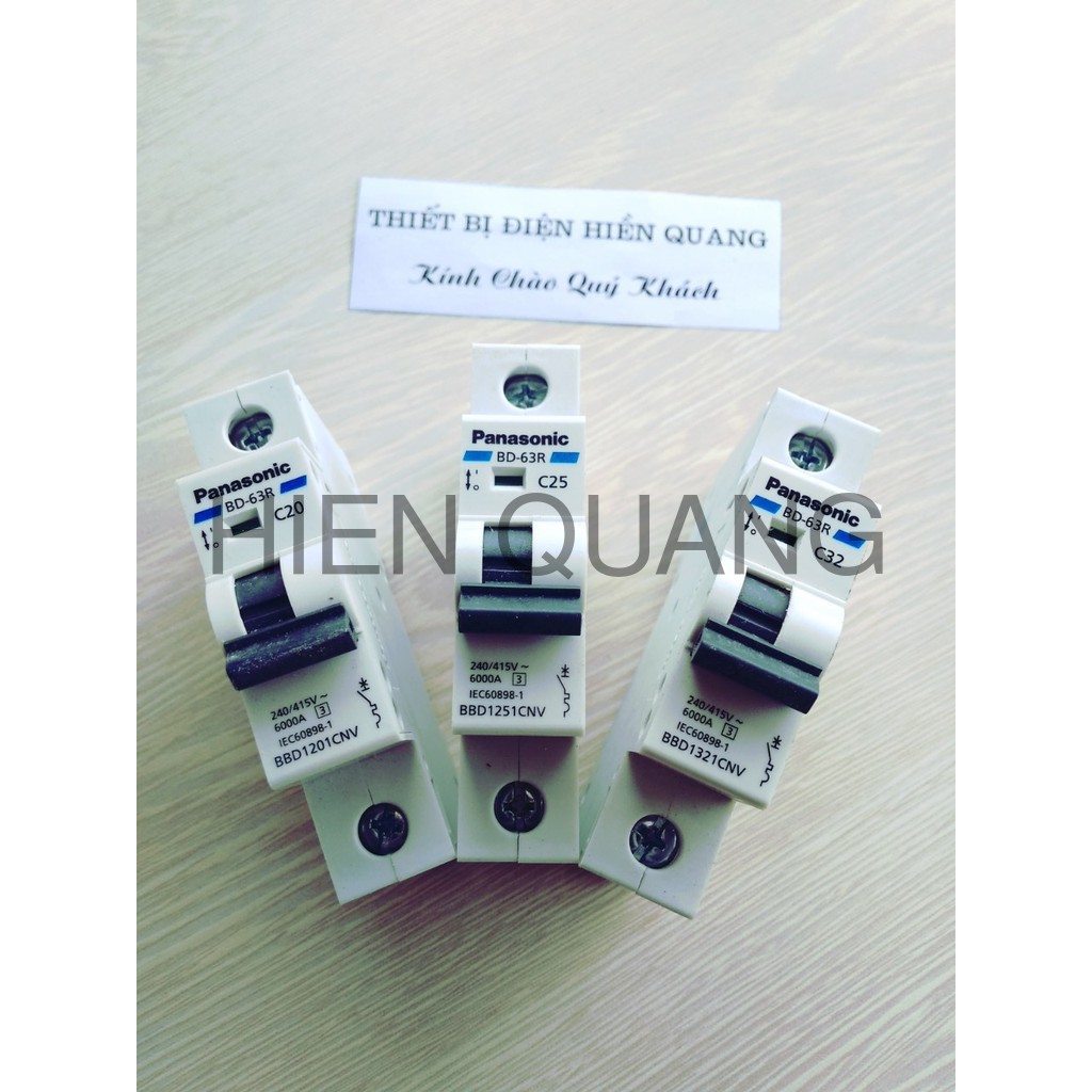 ( Hàng chính hãng ) Cầu dao, Aptomat 1 cực Panasonic 20A- 25A-32A