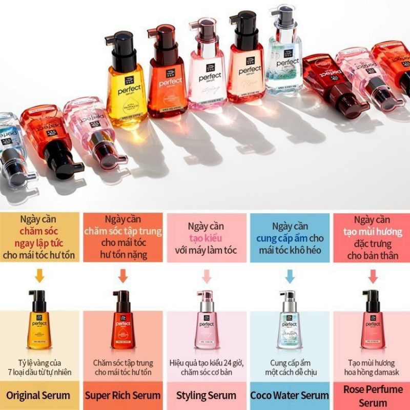 Serum Dưỡng Tóc dạng gel phục hồi hư tổn, dưỡng tóc chắc khỏe Mise En Scene Perfect Repair Hair Serum 70ml