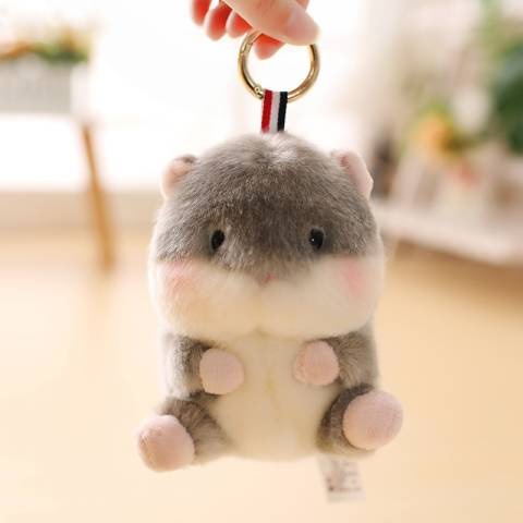 Thú Nhồi Bông Hình Chuột Hamster/Gấu Trúc/Thỏ Nhỏ Dễ Thương Gắn Balo Đi Học