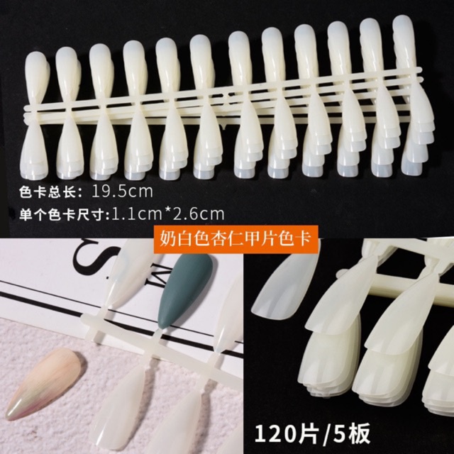 Móng vỉ giọt nước nhọn - đẻ gắng lên bản màu sổ -móng chuyên làm móng tay 240 móng