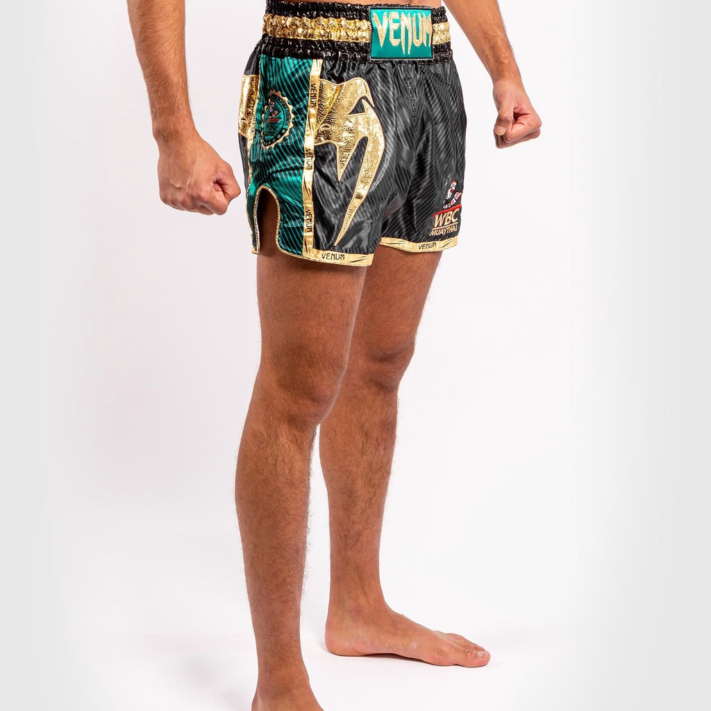 Quần Muay Thai Venum WBC - Black/Green