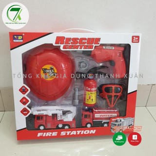 Đồ Chơi Cứu Hỏa Gồm Các Dụng Cụ Cho Bé Tập Làm Lính Cứu Hỏa Đồ Chơi Hướng Nghiệp