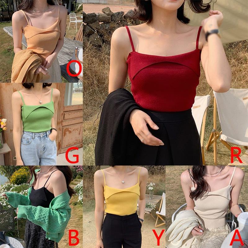 Áo hai dây dệt kim thời trang cho nữ