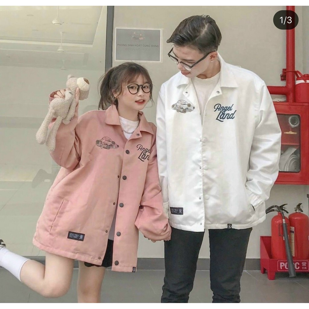 Áo khoác dù ANGED LAND kiểu Sơ Mi nam nữ form rộng Unisex 2 lớp Chống Nắng Siêu Hot ulzzang Jacket Bomber Guvia