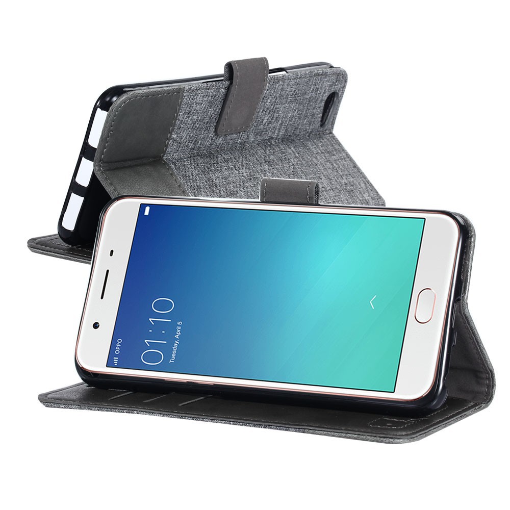 Bao da vải jean có ngăn đựng thẻ cho điện thoại Oppo A57 F1s | BigBuy360 - bigbuy360.vn