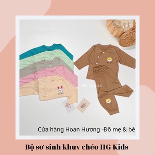 Bộ sơ sinh dài tay cài chéo cho bé trai và bé gái Bộ đồ dài tay cho trẻ sơ sinh