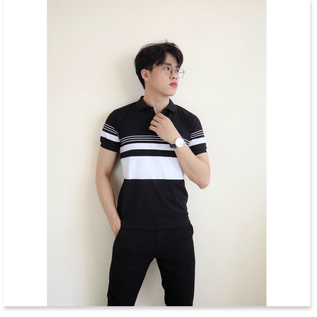 Áo thun cổ trụ ngắn tay hoạ tiết mới cho ae KOKO MI