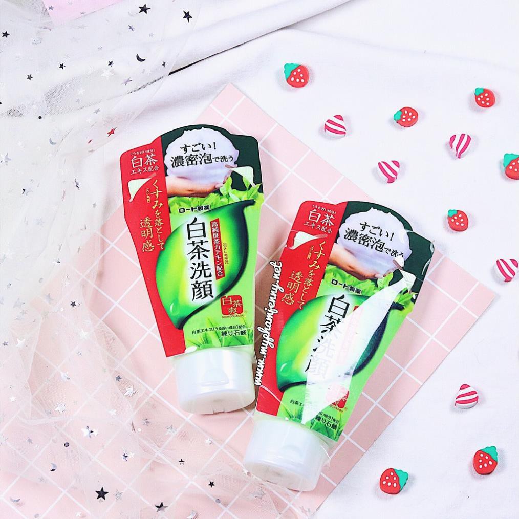 Sữa Rửa Mặt Trà Xanh Rohto Shirochasou Green Tea Foam 120g Hàng Nhật Nội Địa