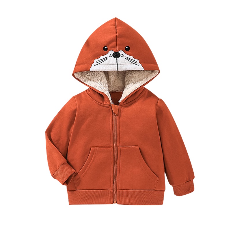 Áo Hoodie Tay Dài Giữ Ấm Mùa Đông Áo Khoác Dành Cho Bé Trai Sơ Sinh 3 Tháng-3 Tuổi
