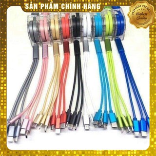 [ GIÁ SỈ ] Cap sạc rút 3 đầu đa năng