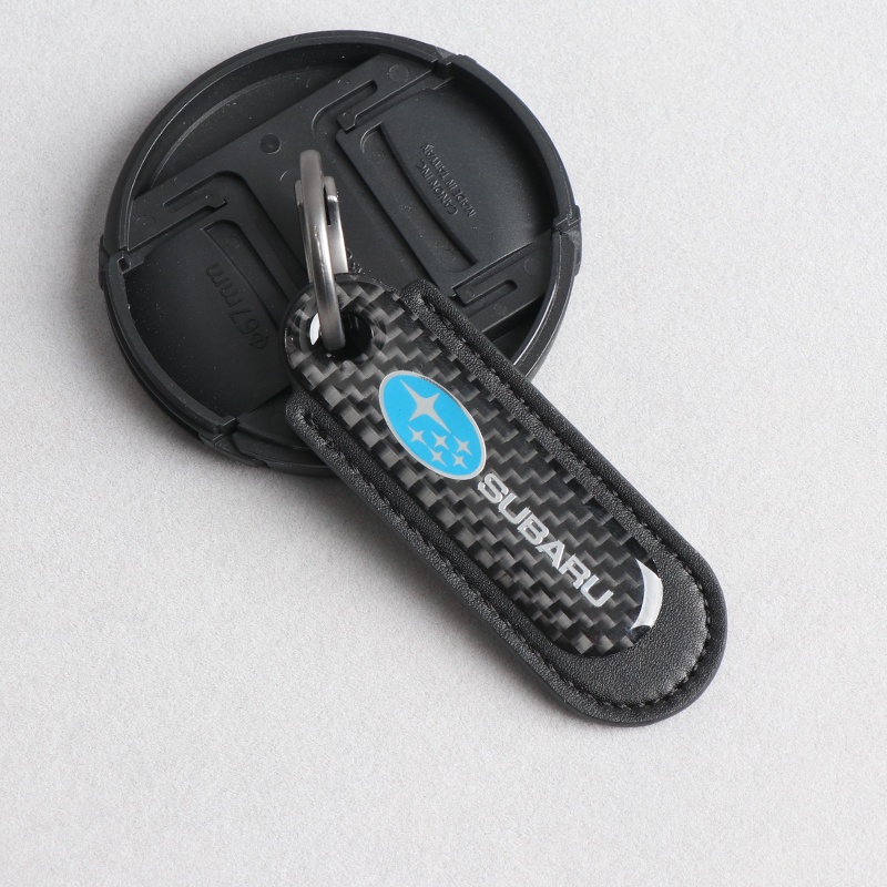 [New] High-end Subaru Car Carbon Fiber Keychain Personality Decoration Pendant