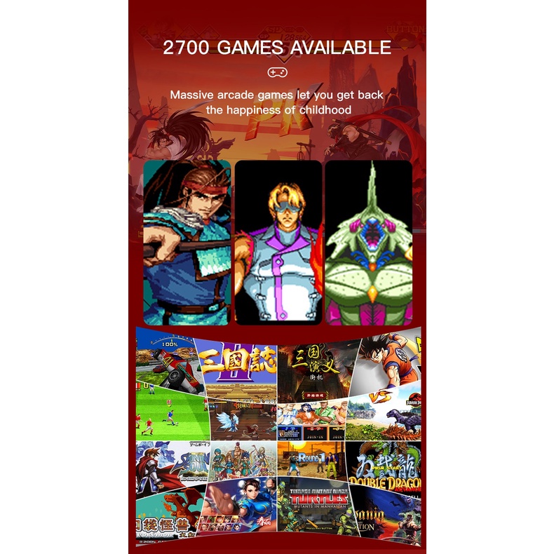 Máy chơi game cầm tay màn hình LCD 16-bit 8GB 3.5 inch nx-35 2700 trò chơi cổ điển tùy chọn màu sắc