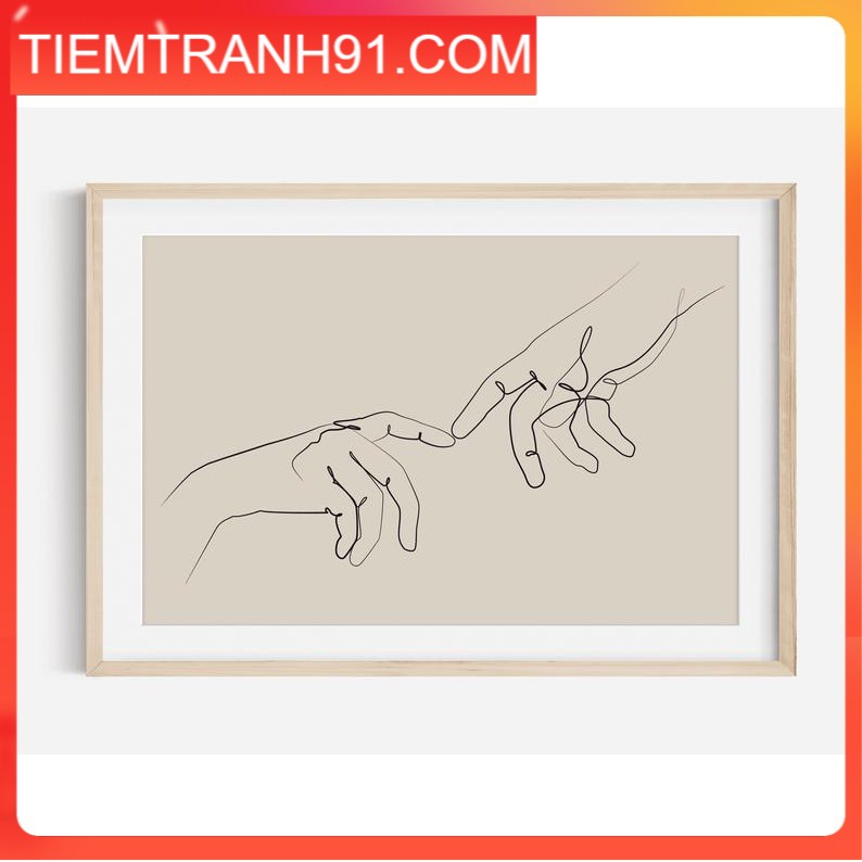 Tranh treo tường | Line art-Hand Fine Line Print Neutral 59 , tranh canvas giá rẻ