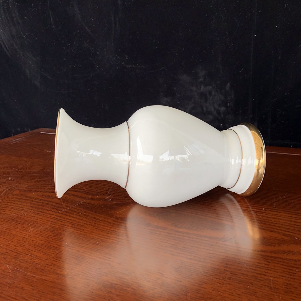 Bộ Thờ Cúng Bình Bông 1515 màu trắng trơn Bằng Sứ Cao Cấp - Phật Giáo Tường Thuận